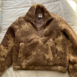 Sage Collective small plush half zip pullover